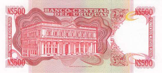 Uruguay 500 Pesos p63A 1991